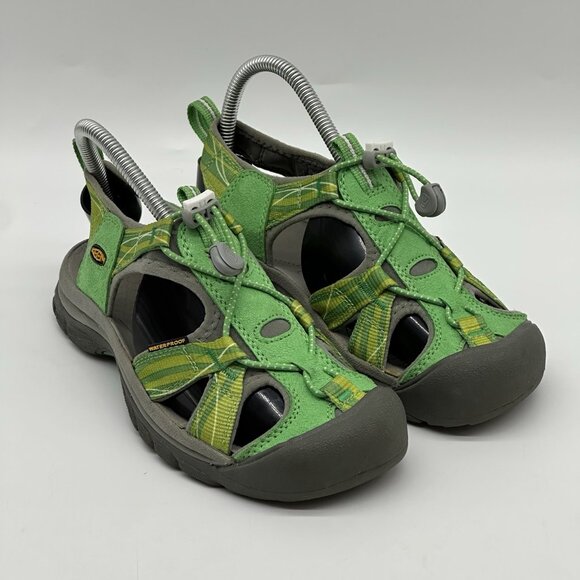 Keen Venice H2 Green & Gray Waterproof Sport Hiking Sandals - Women's Size 7 - Picture 1 of 12
